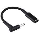 Câble tressé en nylon adaptateur PD 100W 18,5-20V 4,0 x 1,35 mm coudé vers USB-C / Type-C