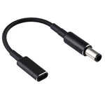 Câble tressé en nylon adaptateur PD 100W 18,5-20V 7,4 x 0,6 mm vers USB-C / Type-C pour HP, 7,4 x 0,6 mm