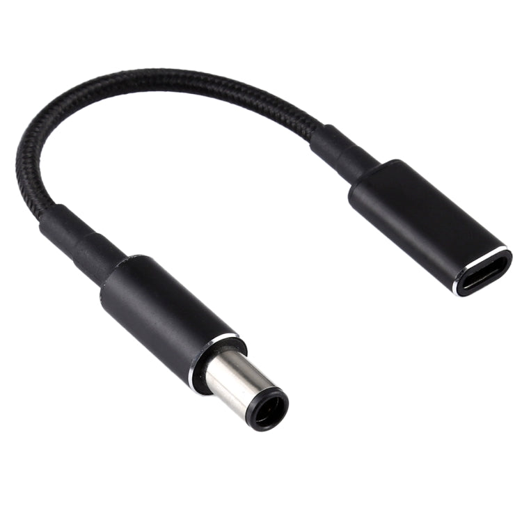 Câble tressé en nylon adaptateur PD 100W 18,5-20V 7,4 x 0,6 mm vers USB-C / Type-C pour HP, 7,4 x 0,6 mm