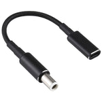 Câble adaptateur PD 100W 18,5-20V 7,4 x 0,6 mm vers USB-C / Type-C en nylon tressé pour Dell, 7,4 x 0,6 mm