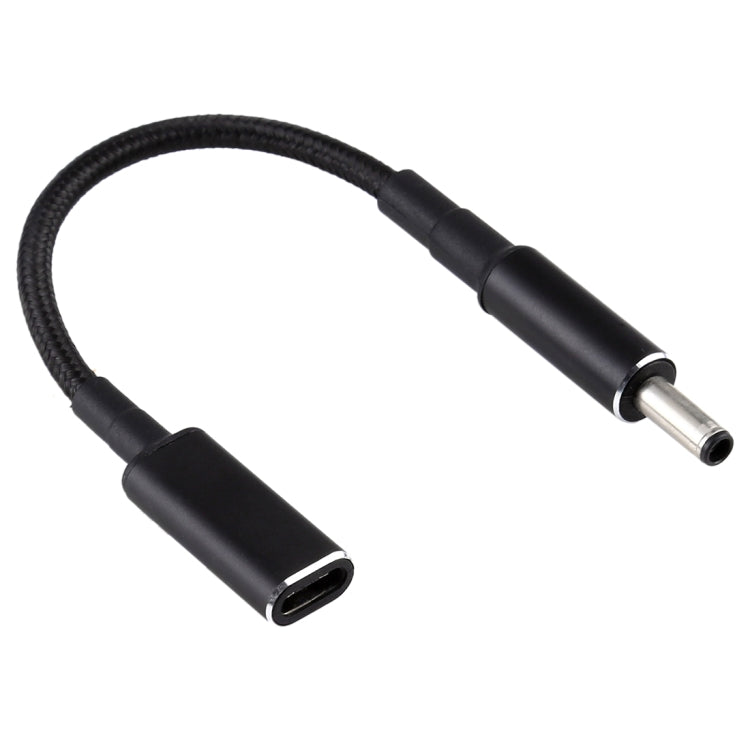 Adaptateur PD 100W 18.5-20V 4.5 x 0.6mm vers USB-C / Type-C Câble tressé en nylon pour Dell, 4.5 x 0.6mm