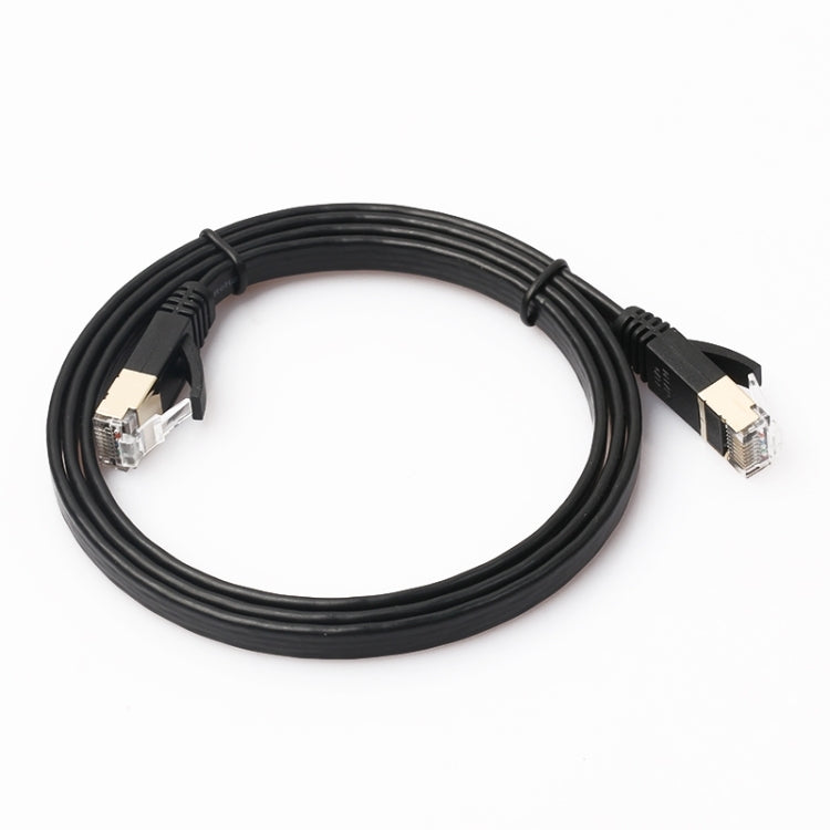 Câble patch Ethernet CAT7 ultra plat 10 Gigabit 1m pour modem routeur réseau LAN - Connecteurs RJ45 blindés, longueur : 1m