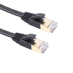 Câble patch Ethernet CAT7 ultra plat 10 Gigabit 1m pour modem routeur réseau LAN - Connecteurs RJ45 blindés, longueur : 1m