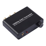 Convertisseur DAC 192KHz HD HIFI optique vers RCA + casque 3,5 mm convertisseur audio numérique 5.1 canaux avec contrôle du volume, DAC 192KHz