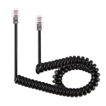Câble d'extension téléphonique RJ11 à ressort 4 cœurs mâle vers mâle, longueur étirée : 3m (blanc), longueur : 3m