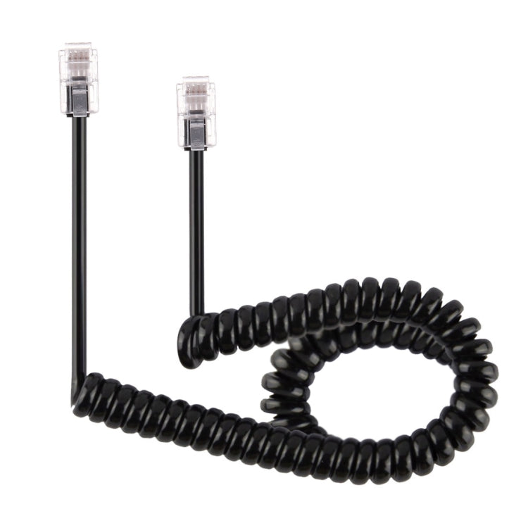 Câble d'extension téléphonique RJ11 à ressort 4 cœurs mâle vers mâle, longueur étirée : 3m (blanc), longueur : 3m