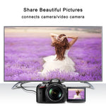 Câble adaptateur HDMI 4K mâle 50cm vers Micro HDMI mâle coudé à gauche, connecteur plaqué or, 50cm gauche