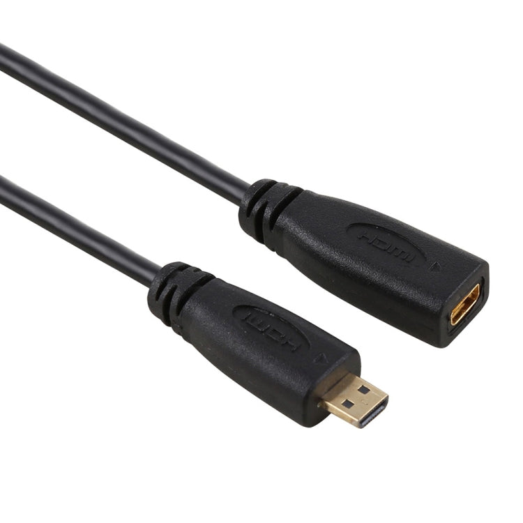 Câble adaptateur connecteur Micro HDMI femelle vers mâle plaqué or 30cm 1080P