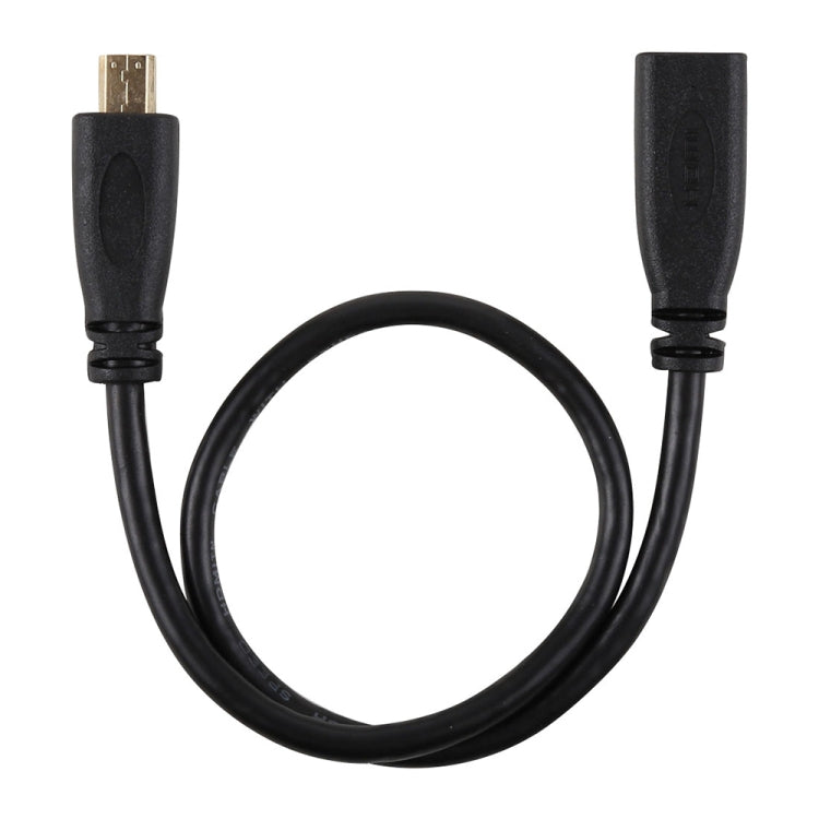 Câble adaptateur connecteur Micro HDMI femelle vers mâle plaqué or 30cm 1080P