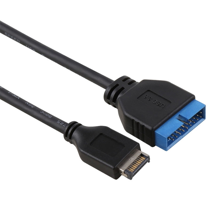 Câble d'extension carte mère USB 3.1 Type-E vers USB 3.0 19 broches mâle 30cm
