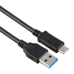 Câble d'extension rétractable à ressort USB 3.0 mâle vers USB-C / Type-C mâle haute vitesse 1,5m