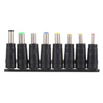 Set d'adaptateurs secteur 8 en 1 5,5x2,1mm femelle vers multiples interfaces mâles pour ordinateurs portables HP / Sony / Acer / ASUS / DELL