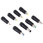 Set d'adaptateurs secteur 8 en 1 5,5x2,1mm femelle vers multiples interfaces mâles pour ordinateurs portables HP / Sony / Acer / ASUS / DELL