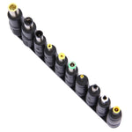 Set d'adaptateurs secteur 10 en 1 5,5x2,1mm femelle vers multiples interfaces mâles pour ordinateurs portables IBM / HP / Sony / Toshiba / Lenovo / ASUS / Samsung / DELL