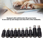 Set d'adaptateurs secteur 10 en 1 5,5x2,1mm femelle vers multiples interfaces mâles pour ordinateurs portables IBM / HP / Sony / Toshiba / Lenovo / ASUS / Samsung / DELL