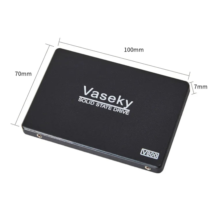 Vaseky V800 128 Go, disque dur SSD SATA3 6 Go/s ultra-fin de 7 mm, 2,5 pouces, pour ordinateur de bureau et portable.