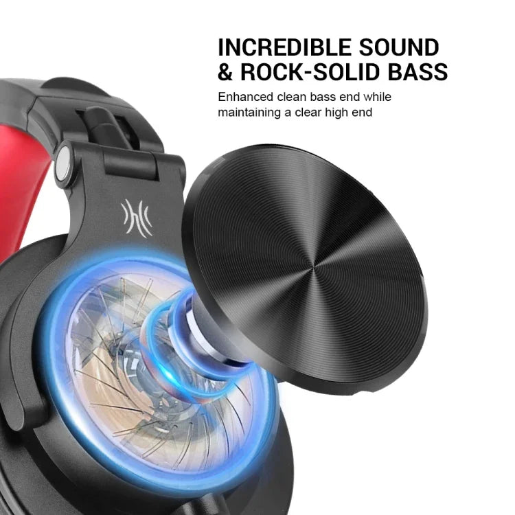 OneOdio A71 Casque Filaire Réducteur de Bruit avec Microphone, A71 (Rouge Noir)