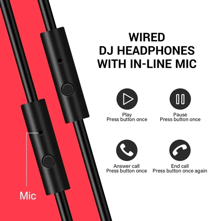 OneOdio A71 Casque Filaire Réducteur de Bruit avec Microphone, A71 (Rouge Noir)