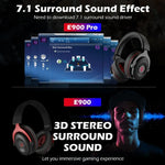 EKSA E900 Pro Casque Gaming USB Lumineux avec Microphone, Contrôle Fil, Son 7.1, E900 Pro