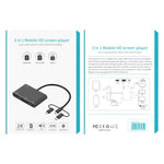 7585B Adaptateur mobile 3 en 1 Micro USB / 8 broches / Type-C vers VGA / HDTV / AV pour lecteur d'écran HD