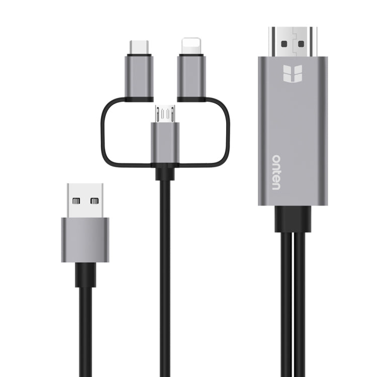 Câble adaptateur Onten OTN-7537A 3 en 1 pour lecteur d'écran mobile HD 1080P, OTN-7537A