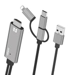 Câble adaptateur Onten OTN-7537A 3 en 1 pour lecteur d'écran mobile HD 1080P, OTN-7537A