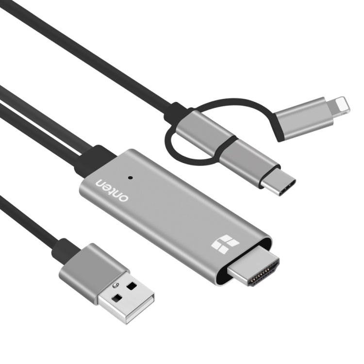 Câble adaptateur Onten OTN-7537A 3 en 1 pour lecteur d'écran mobile HD 1080P, OTN-7537A
