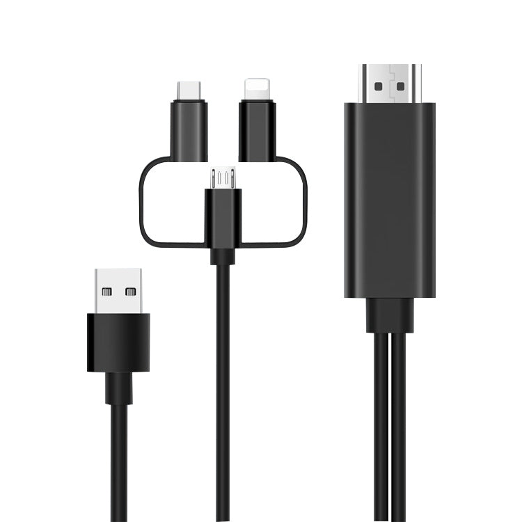 Câble HDTV OT-7537S 3 en 1 pour lecteur d'écran mobile HD 1080P
