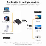 Adaptateur coudé DisplayPort mâle 8K vers DisplayPort femelle, DP mâle vers DP femelle coudé