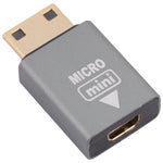 Adaptateur Micro HDMI femelle vers Mini HDMI mâle, Micro HDMI vers Mini HDMI