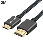 Câble HDMI 2.0 mâle vers Mini HDMI mâle à tresse nylon doré ULT-unite, longueur du câble : 2 m