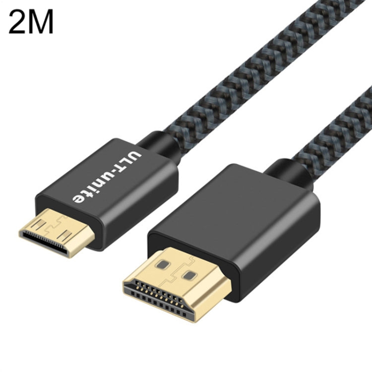 Câble HDMI 2.0 mâle vers Mini HDMI mâle à tresse nylon doré ULT-unite, longueur du câble : 2 m