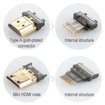 Câble HDMI 2.0 mâle vers Mini HDMI mâle à tresse nylon doré ULT-unite, longueur du câble : 2 m