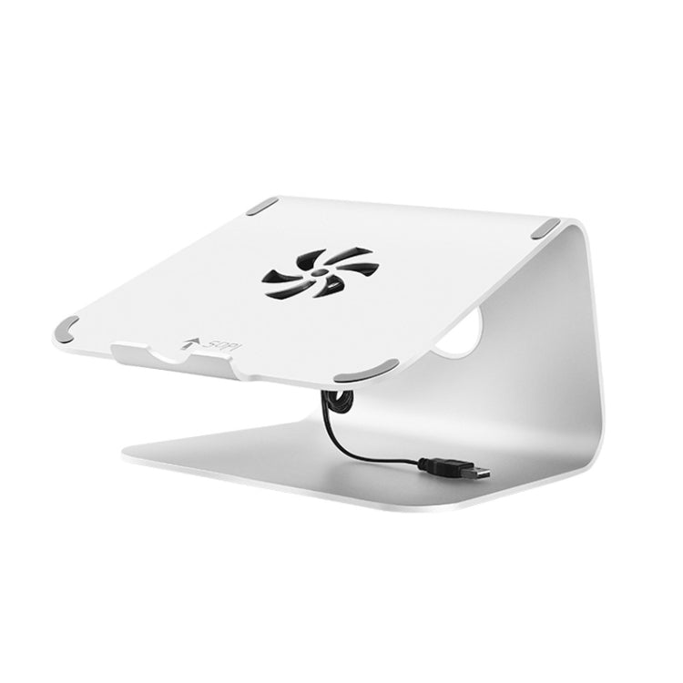 Support de refroidissement en aluminium SOPI ZJ-001 de style classique avec ventilateur pour ordinateur portable, compatible avec Mac Air, Mac Pro, iPad et autres ordinateurs portables, style classique avec ventilateur de refroidissement