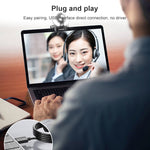 Caméra HD Landshine grand angle 90 degrés 2K USB autofocus pour ordinateur avec anneau lumineux