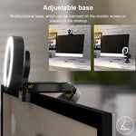 Caméra HD Landshine grand angle 90 degrés 2K USB autofocus pour ordinateur avec anneau lumineux