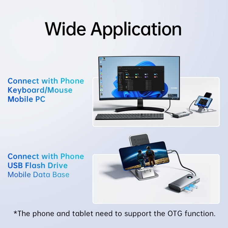 Station d'accueil multifonction ORICO PW11-5P Type-C / USB-C 5 en 1 5Gbps, PW11-5P