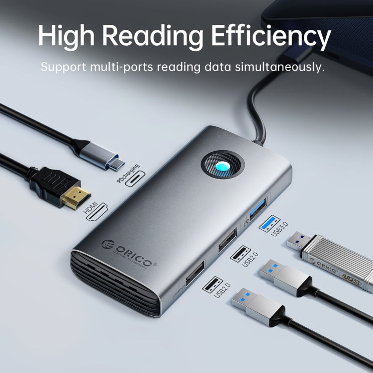 Station d'accueil multifonction ORICO PW11-5P Type-C / USB-C 5 en 1 5Gbps, PW11-5P