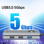 Station d'accueil multifonction ORICO PW11-5P Type-C / USB-C 5 en 1 5Gbps, PW11-5P