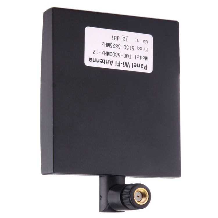 Antenne WiFi panneau 5,8 GHz connecteur SMA mâle 12 dBi, 5,8 GHz noire