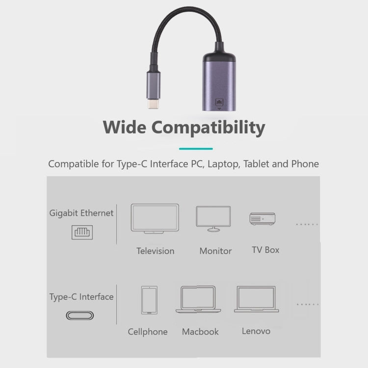 Câble adaptateur USB-C / Type-C mâle vers RJ45 femelle 100M, câble RJ45 femelle 100M