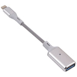 Adaptateur de caméra OTG 8 broches mâle vers USB femelle, compatible avec iOS 13 ou version ultérieure