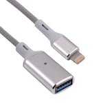 Adaptateur de caméra OTG 8 broches mâle vers USB femelle, compatible avec iOS 13 ou version ultérieure
