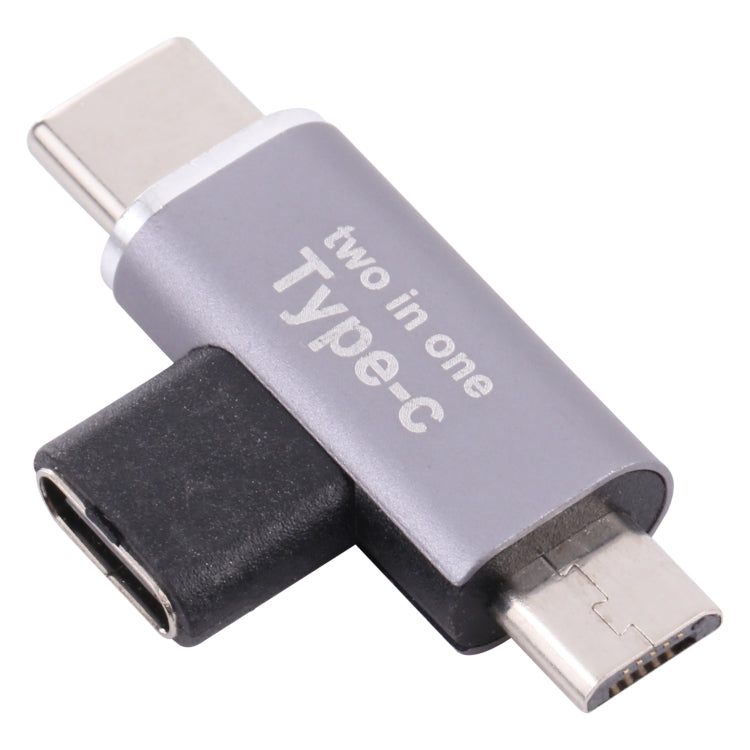 Convertisseur USB-C / Type-C femelle vers USB-C / Type-C mâle + Micro USB mâle, USB-C femelle vers USB-C + Micro USB mâle