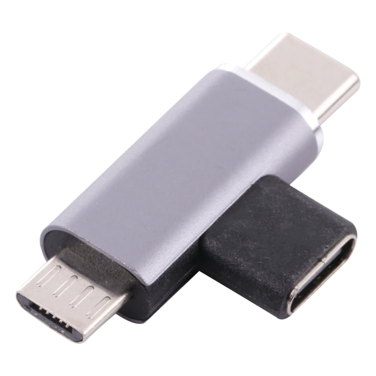 Convertisseur USB-C / Type-C femelle vers USB-C / Type-C mâle + Micro USB mâle, USB-C femelle vers USB-C + Micro USB mâle