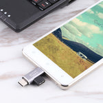 Convertisseur USB-C / Type-C femelle vers USB-C / Type-C mâle + Micro USB mâle, USB-C femelle vers USB-C + Micro USB mâle