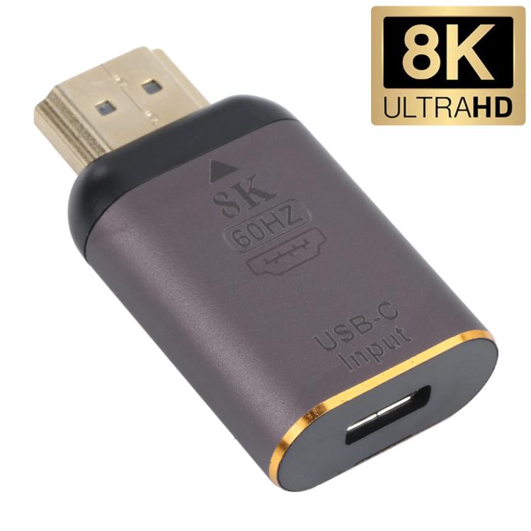 Adaptateur USB-C / Type-C Femelle vers HDMI Mâle 8K 60Hz, Type-C Femelle vers HDMI Mâle