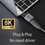 Adaptateur HDMI Femelle vers USB-C / Type-C Mâle 8K 60Hz, HDMI Femelle vers Type-C Mâle