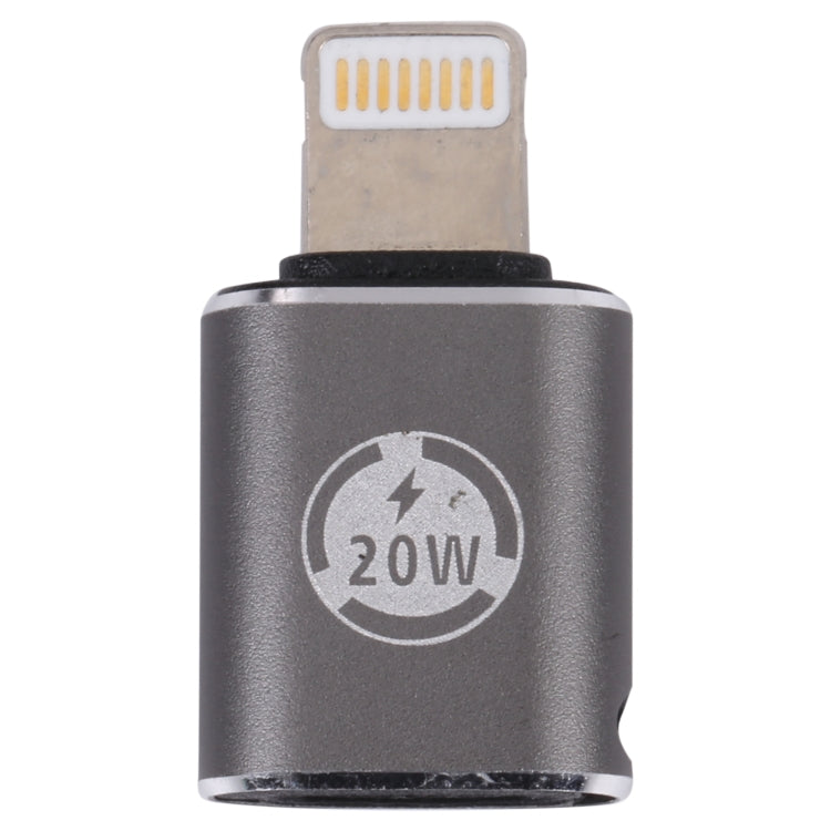 Adaptateur de charge droit 20W 8 broches mâle vers USB-C / Type-C femelle, droit
