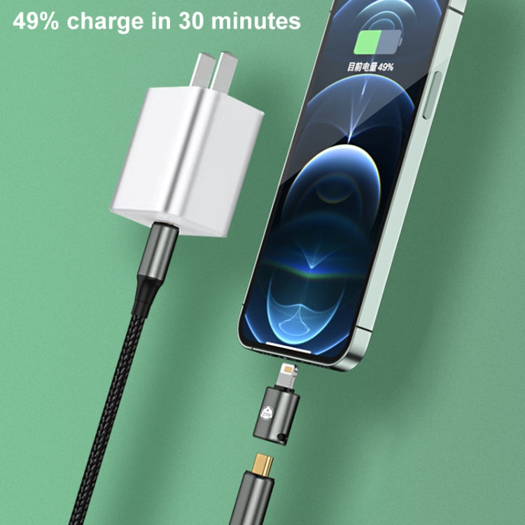Adaptateur de charge droit 20W 8 broches mâle vers USB-C / Type-C femelle, droit